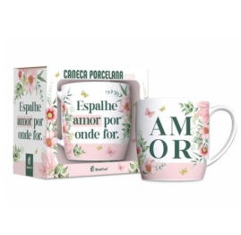 CANECA PORCELANA URBAN 300ML - ESPALHE AMOR