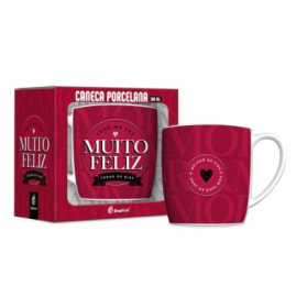 CANECA PORCELANA URBAN 300ML - VOC ME FAZ MUITO FELIZ