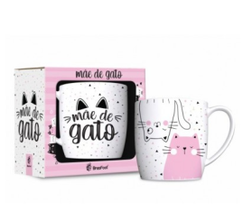 CANECA PORCELANA URBAN 300ML - ME DE GATO