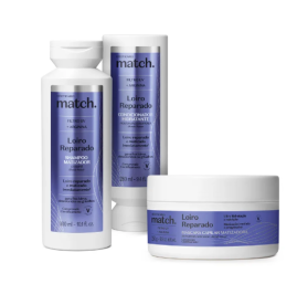 Combo Match Loiro Reparado: Shampoo 300ml + Mscara 250g + Condicionador 280ml