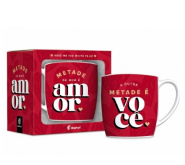 CANECA PORCELANA URBAN 300ML - METADE DE MIM  VOC